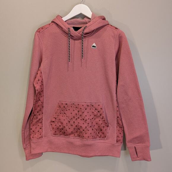 Burton Oak Pullover Hoodie Pink Kangaroo Pocket Ski Snowboard Casual - Size M - Picture 1 of 8